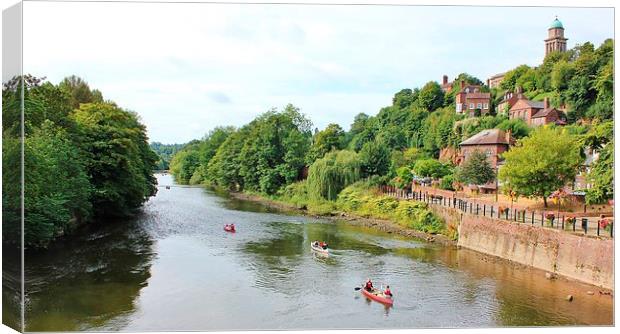  Downriver On The Severn Canvas Print by philip milner