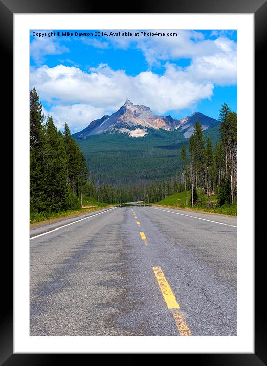 Mountain Highway Framed Mounted Print by Mike Dawson