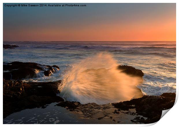 Sunset Tide Explosion Print by Mike Dawson