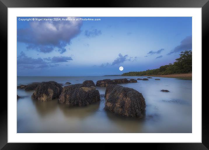 Super Moon Framed Mounted Print by Wight Landscapes