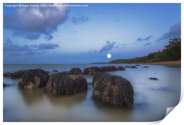 Super Moon Print by Wight Landscapes