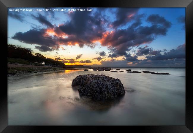 Woodside Retreat Sunset Framed Print by Wight Landscapes