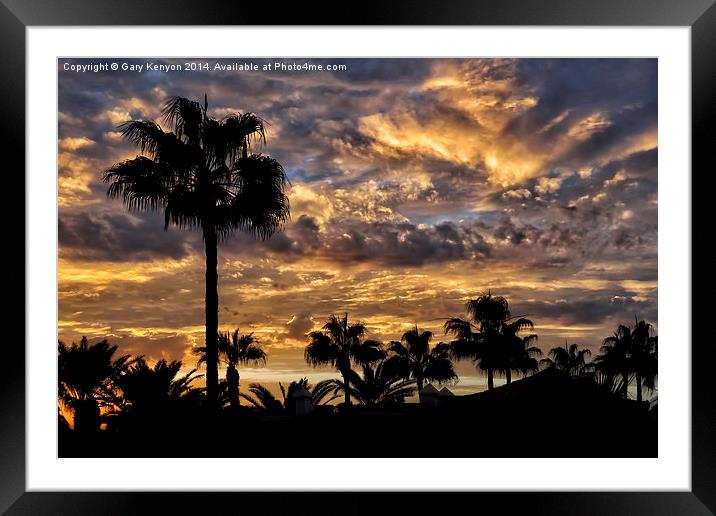  Fuerteventura Sunset Framed Mounted Print by Gary Kenyon