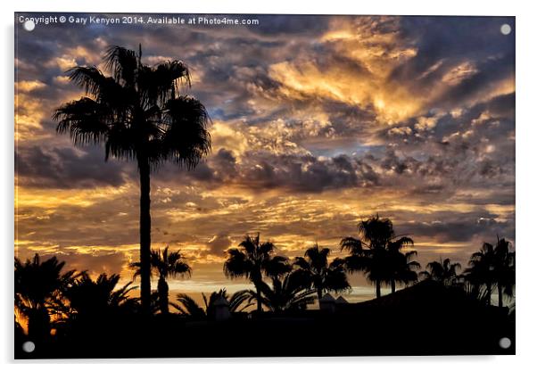  Fuerteventura Sunset Acrylic by Gary Kenyon