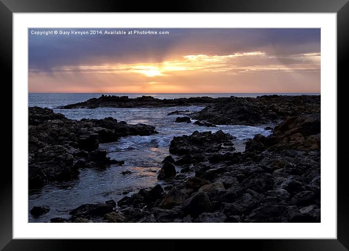   Fuerteventura Sunrise Framed Mounted Print by Gary Kenyon