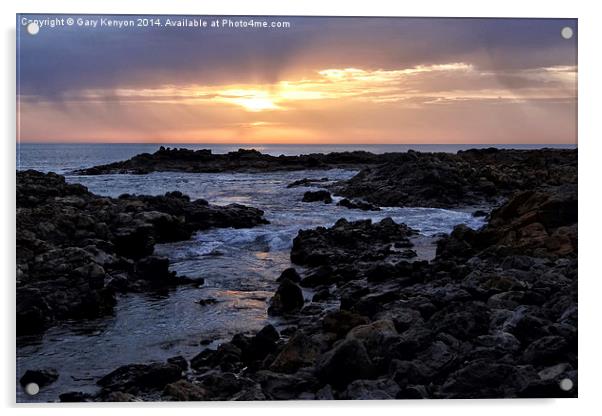   Fuerteventura Sunrise Acrylic by Gary Kenyon