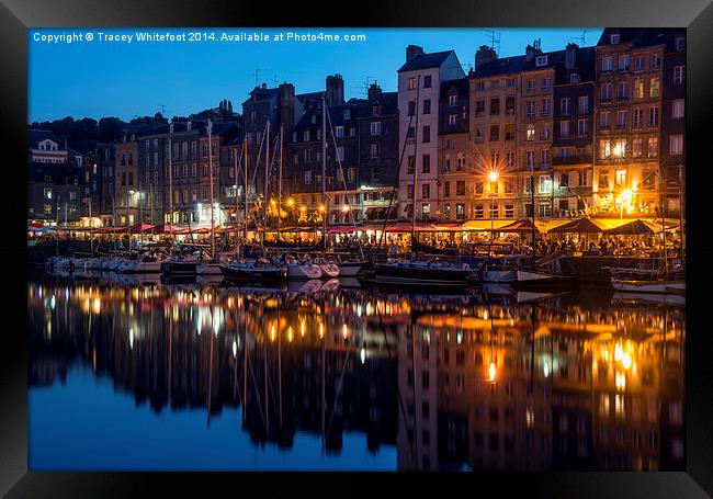 Honfleur Blue Hour  Framed Print by Tracey Whitefoot
