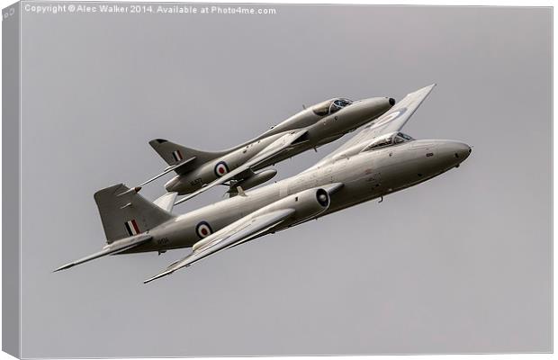  Mid Air Squadron Canberra & Hunter Canvas Print by Alec Walker