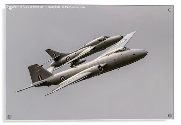  Mid Air Squadron Canberra & Hunter Acrylic by Alec Walker