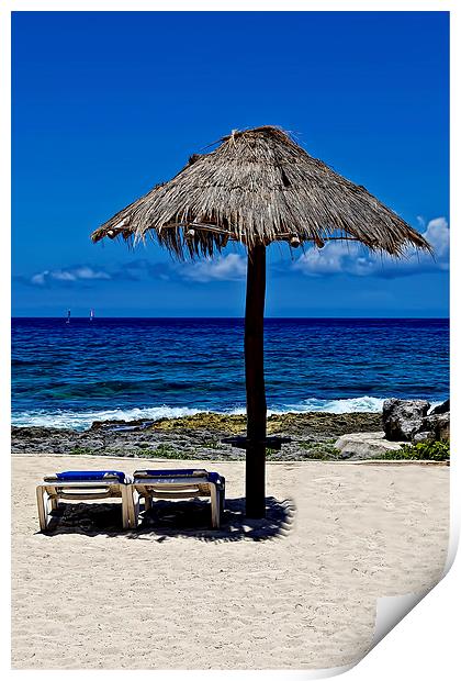 Caribbean View  Print by Valerie Paterson