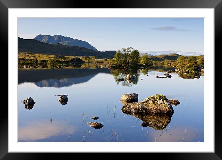  Rannoch Moor summer reflections Framed Mounted Print by Stephen Taylor