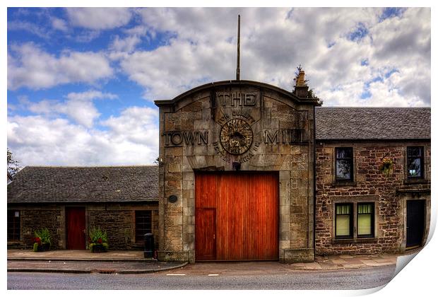 Strathaven Town Mill Print by Tom Gomez