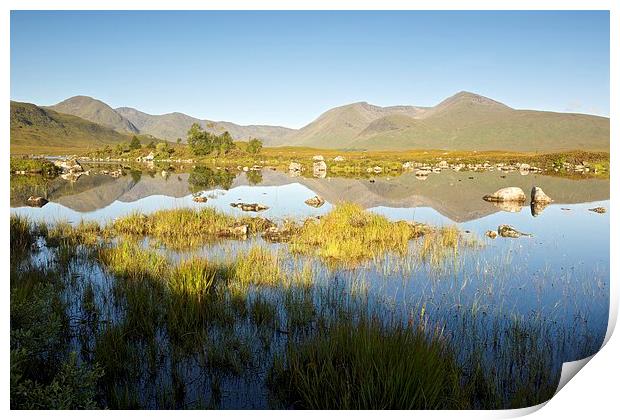 Summer at Lochan na h-Achlaise Print by Stephen Taylor