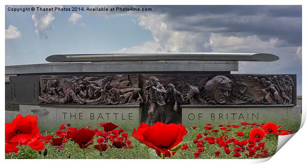  Battle of Britain Monument, London Print by Thanet Photos