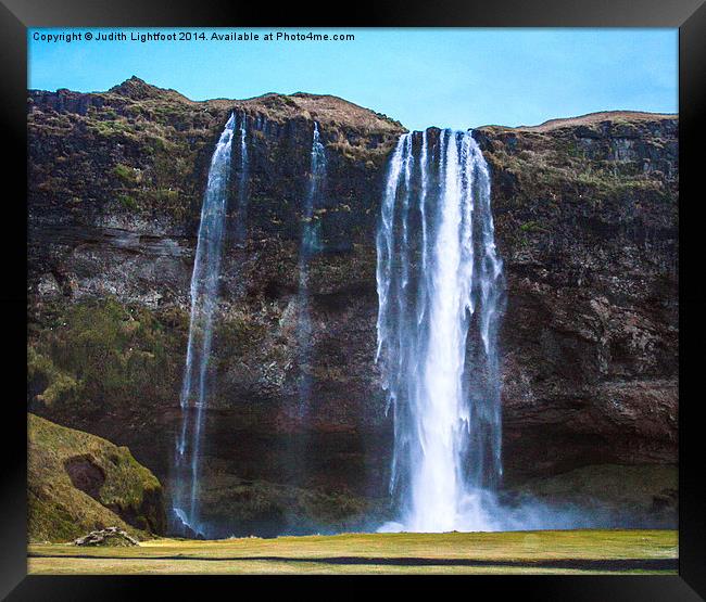  Seljalandsfoss waterfall, Iceland Framed Print by Judith Lightfoot