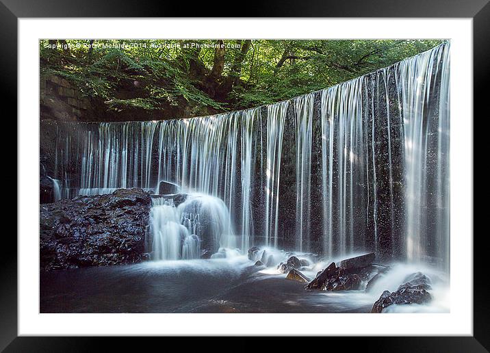 Serene  Waterfall  Framed Mounted Print by Peter Mclardy
