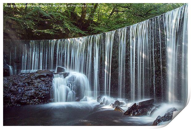 Serene  Waterfall  Print by Peter Mclardy