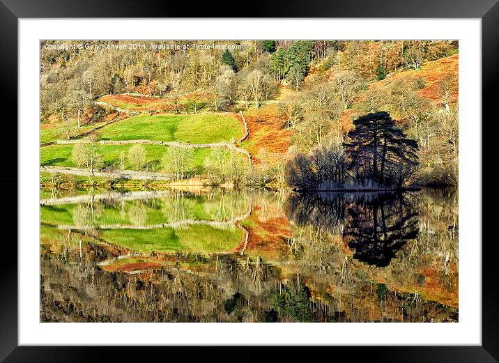  Rydalwater Reflections Framed Mounted Print by Gary Kenyon