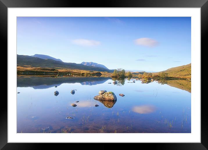 Lochan na h-Achlaise Framed Mounted Print by James Marsden
