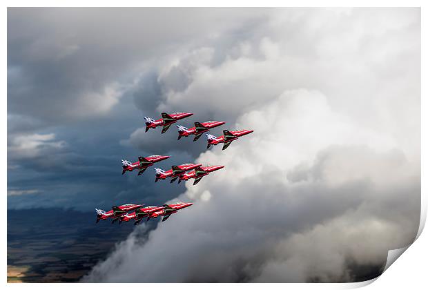 Cloud riders - the Red Arrows Print by Gary Eason