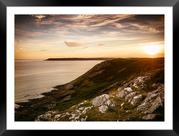  Bare Setting Sun Framed Mounted Print by Purple OneTwoEight