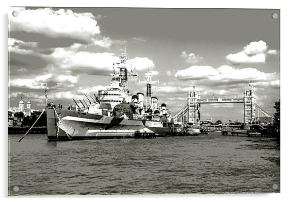  HMS Belfast Acrylic by Marina Otto