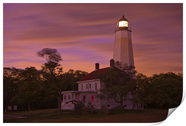 Lighthouse on Sandy Hook NJ Print by bill lawson