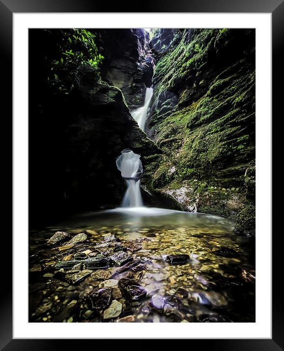  Peaceful water fall Framed Mounted Print by jim wardle