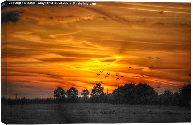  HDR Sunset Canvas Print by Daniel Gray