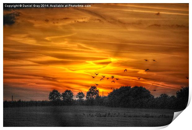  HDR Sunset Print by Daniel Gray