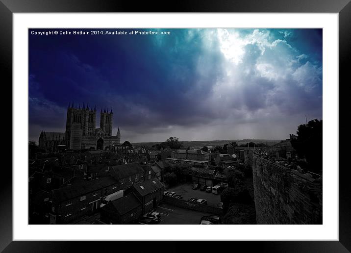  Storm over Lincoln Framed Mounted Print by Colin Brittain