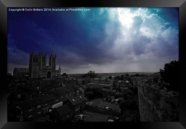  Storm over Lincoln Framed Print by Colin Brittain