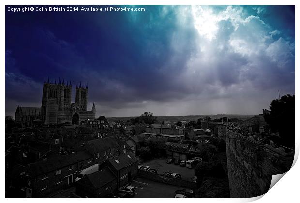  Storm over Lincoln Print by Colin Brittain