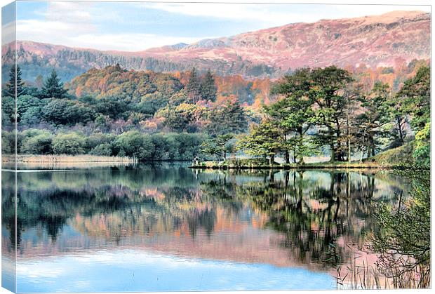   Rydal Water . Canvas Print by Irene Burdell