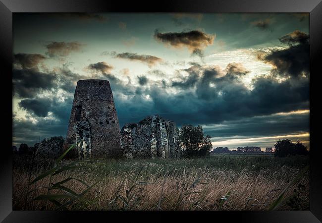  Stormy morning at St Benets Abbey Framed Print by Stephen Mole