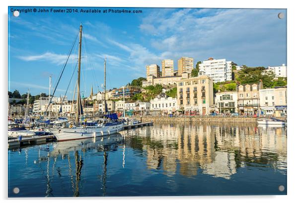 Torquay Harbour Acrylic by John Fowler