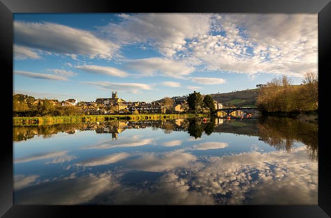 Totnes Reflections Framed Print by John Fowler