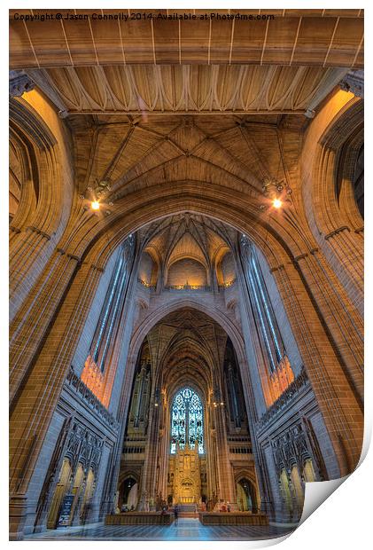  Liverpool Anglican cathedral Print by Jason Connolly