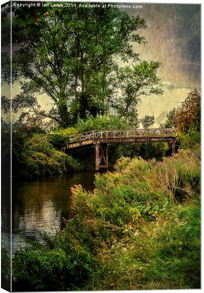  Wooden Bridge Over The Thames Canvas Print by Ian Lewis