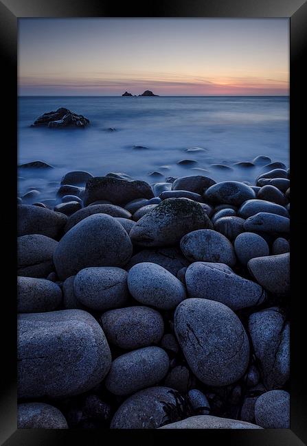 Porth Nanven Twilight Framed Print by Bob Small