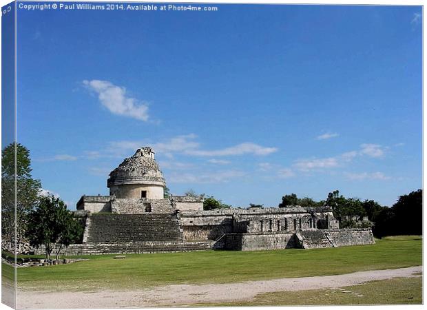 El Caracol (The Observatory) Canvas Print by Paul Williams