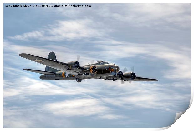  B-17 Flying Fortress Print by Steve H Clark