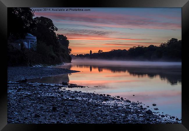  sunrise at low tide Framed Print by mike cooper