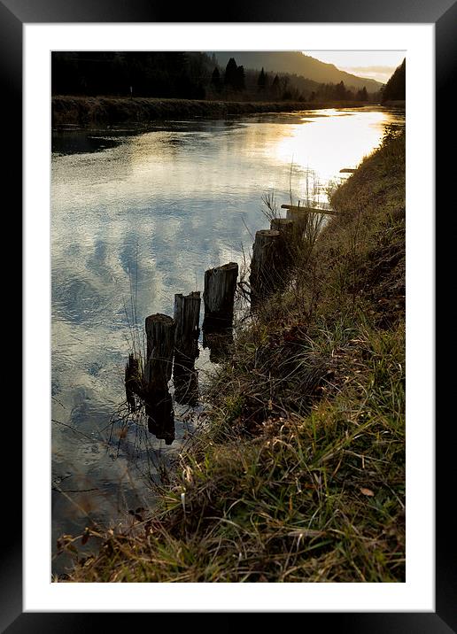  Old Dock Supports Along the Canal Bank - No 2 Framed Mounted Print by Belinda Greb