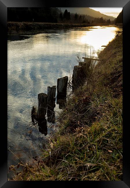  Old Dock Supports Along the Canal Bank - No 2 Framed Print by Belinda Greb