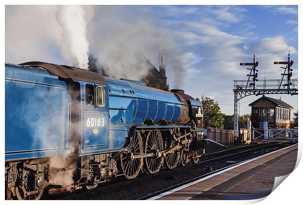  Steam train about to depart Print by Ian Duffield