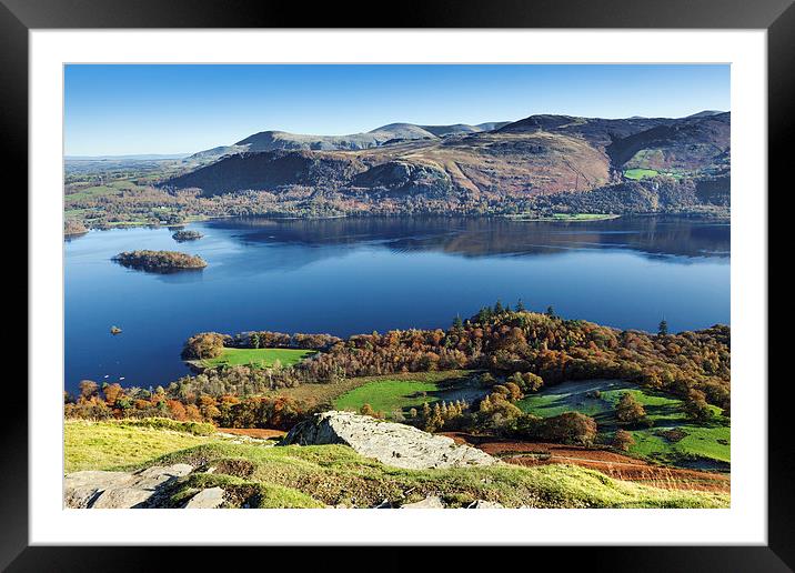  View East from Catbells Framed Mounted Print by Ian Duffield