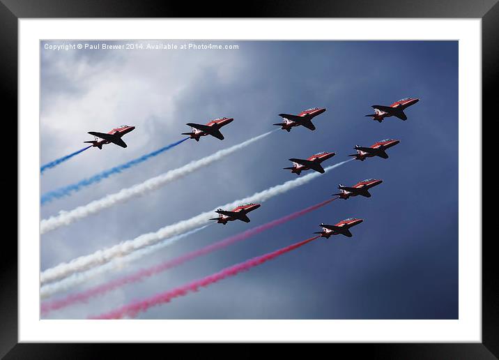 Red Arrows 2 Framed Mounted Print by Paul Brewer
