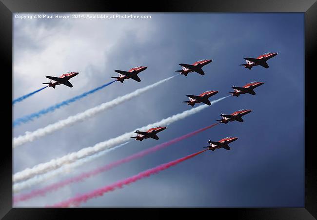 Red Arrows 2 Framed Print by Paul Brewer