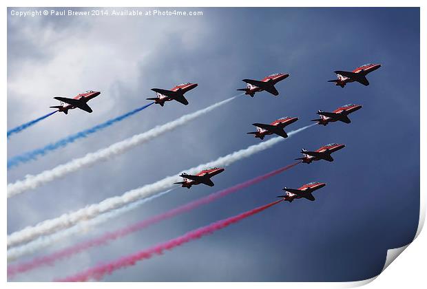 Red Arrows 2 Print by Paul Brewer